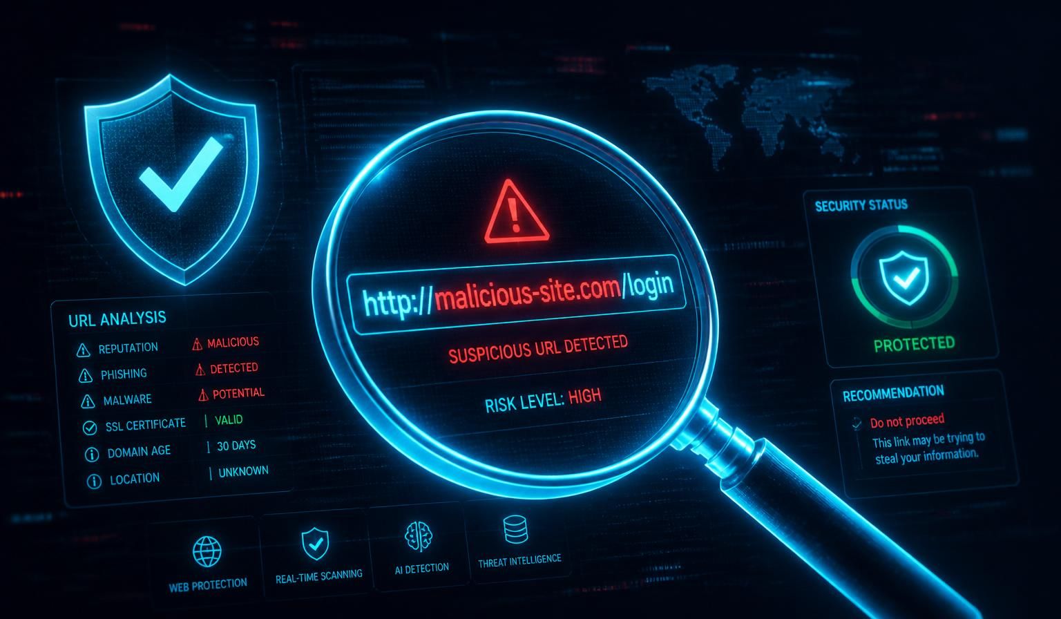 Cybrvault Personal Cybersecurity blog post illustration for "How to Check If a Link Is Safe: The 2026 Step-by-Step Guide (7 Free Tools + Red Flags)"