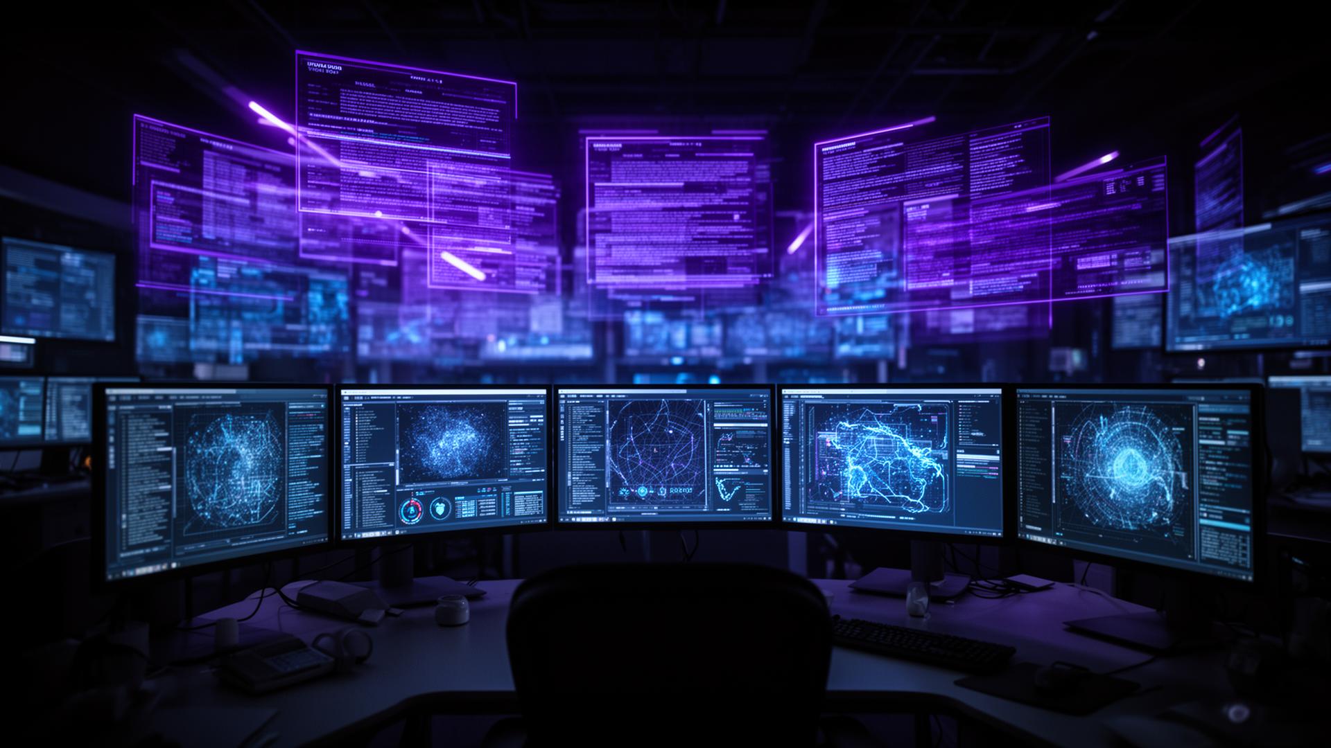 Analytics dashboard showing market and threat data